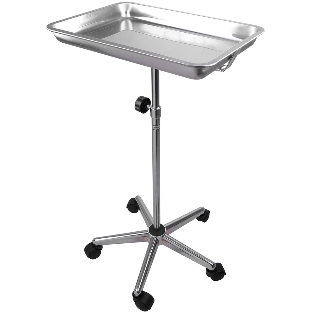 Stainless stands should be cleaned with alcohol-free wipes