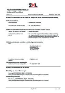 Antibacterial Force® Wipes EU SDS (Dutch)