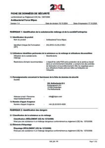 Antibacterial Force® Wipes EU SDS (French)