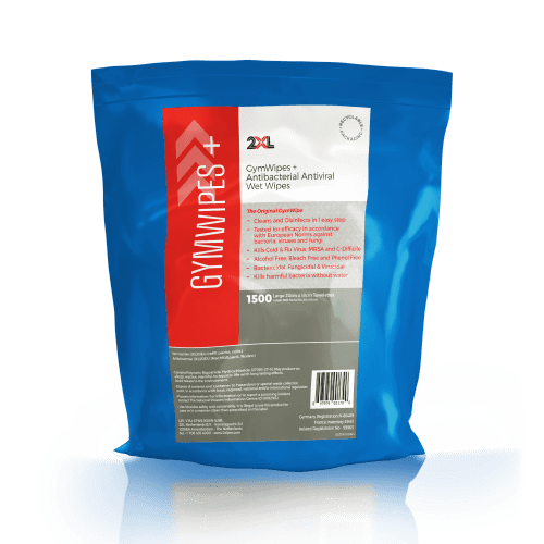 GymWipes+<sup>®</sup> Antibacterial Antiviral Wet Wipes