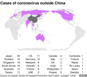 Here's where coronavirus has spread