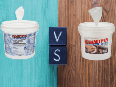 GymWipes Antibacterial vs GymWipes Professional.
