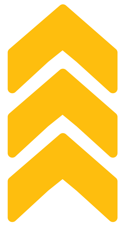 strongest Three yellow arrows pointing up.