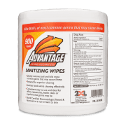 Front view of Advantage Sanitizing Wipes.