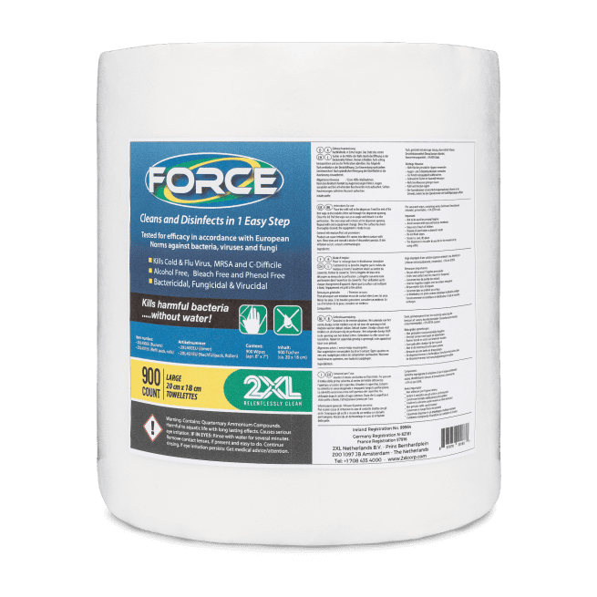 Front view of Force wipes.