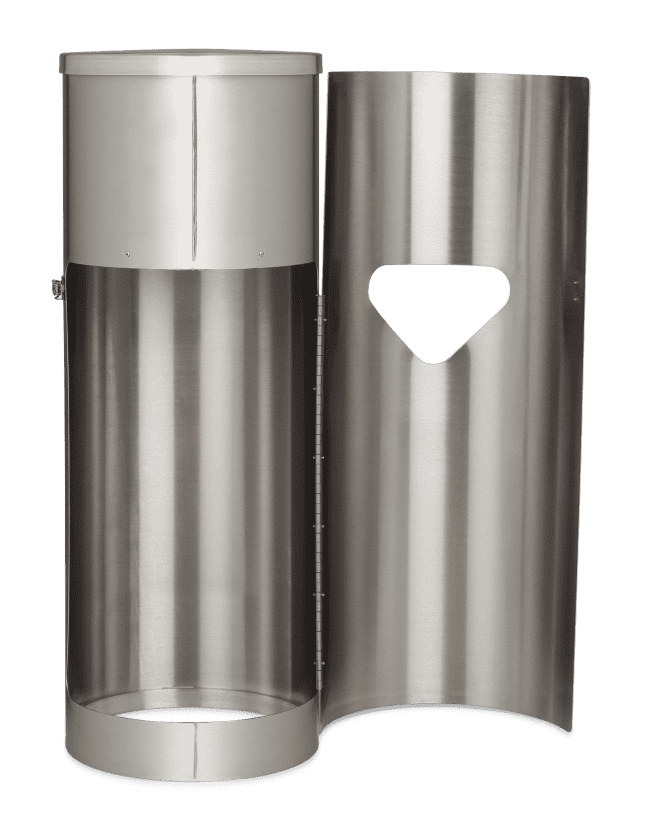 Front view of Stainless Stand with door open.