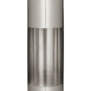 Front view of Stainless Stand Defender with door open.