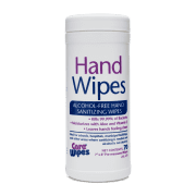 Front view of Hand Wipes Alcohol-Free Hand Sanitizing Wipes.