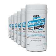 Front view of CareWipes Glass/LCD Wipes, group shot.