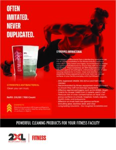 2XL101 GymWipes® Antibacterial Fast 4 Sell Sheet