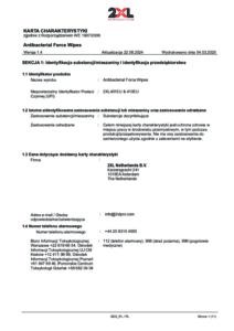 Antibacterial Force® Wipes EU SDS (Polish)