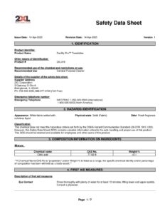 2XL418 Facility Pro® Towelette SDS